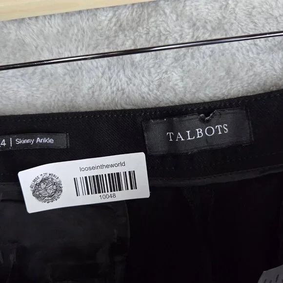 Talbots Black Skinny Ankle Pants Trousers Size - Picture 7 of 7